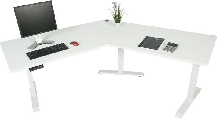 Produktbild Swisshandel24 Schreibtisch, Computertisch, 120° elektrisch höhenverstellbar weiss, weiss
