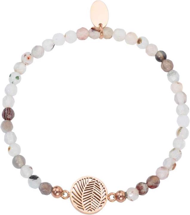 Produktbild Bijouteria Armband (19 cm, Achat, Edelstahl, PVD Beschichtung (goldfarbig))