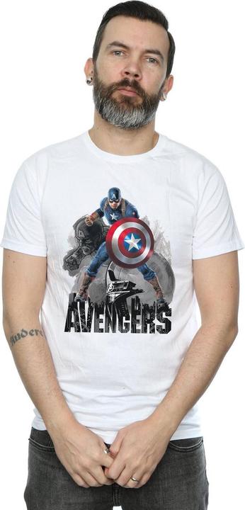 Image du produit Mens Captain America Action Pose T-Shirt (XL)
