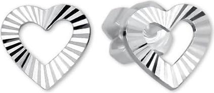 Actual product image Brilio Silver - Silver heart earrings 431 001 01372 04