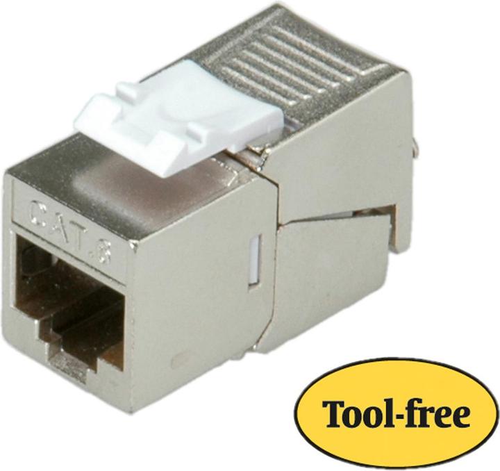 Produktbild Roline C6 Keystone STP180°,werkzeuglos (S/STP, CAT6, 0.04 m)