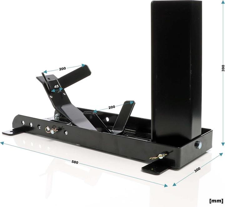 Actual product image XPOtool Motorcycle Stand as Front or Rear Wheel Chock for Motorbikes with 16-21" Tyres up to 680kg