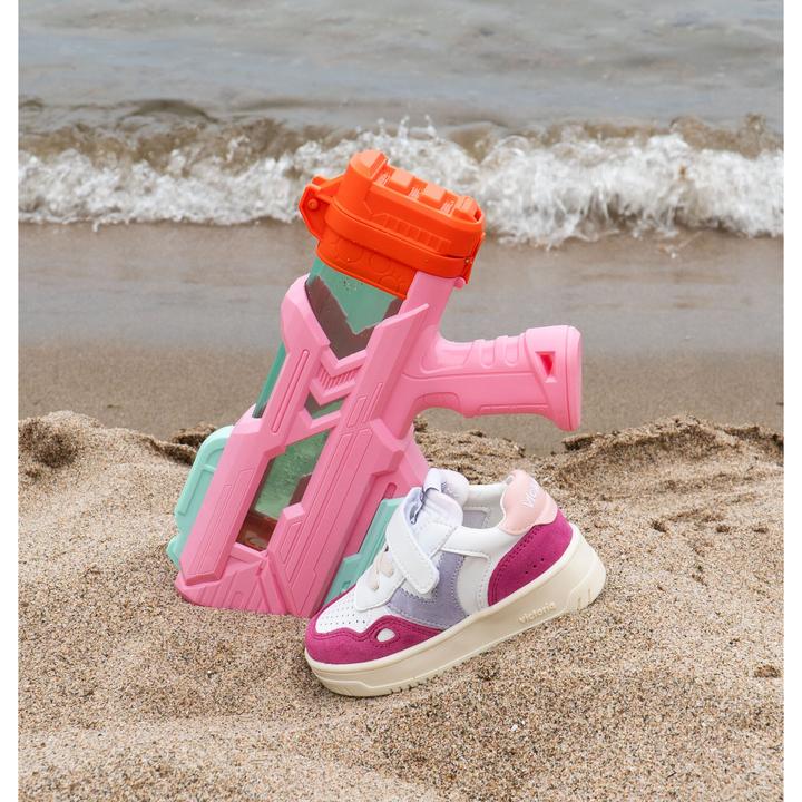 Immagine prodotto Victoria Scarpe da ginnastica con cinturino singolo in pelle crosta multicolore per bambini (31)