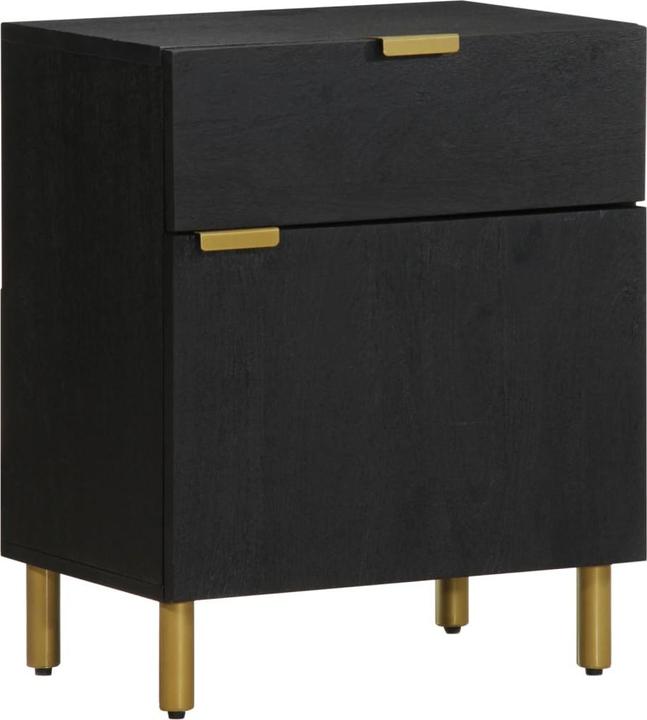 Produktbild VidaXL Nachttisch Nachtschrank Nachtkommode Nachtkonsole Schwarz Holzwerkstoff (50 x 33 x 60 cm)