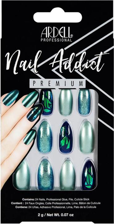 Ardell Nail Addict - Nail Addict Green Glitter Chrome (Wimpern Applikator)