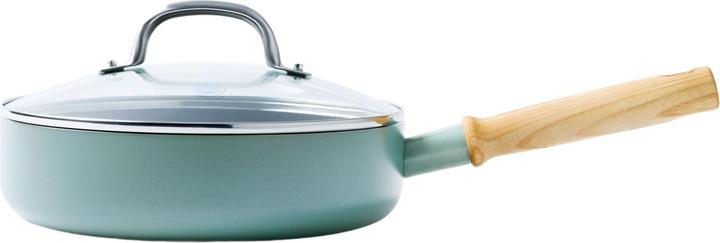 Image du produit Greenpan Mayflower hapjespan met deksel 24 cm - inductie - anti-aanbak - PFAS-vrij (Poêle à frire, Aluminium)