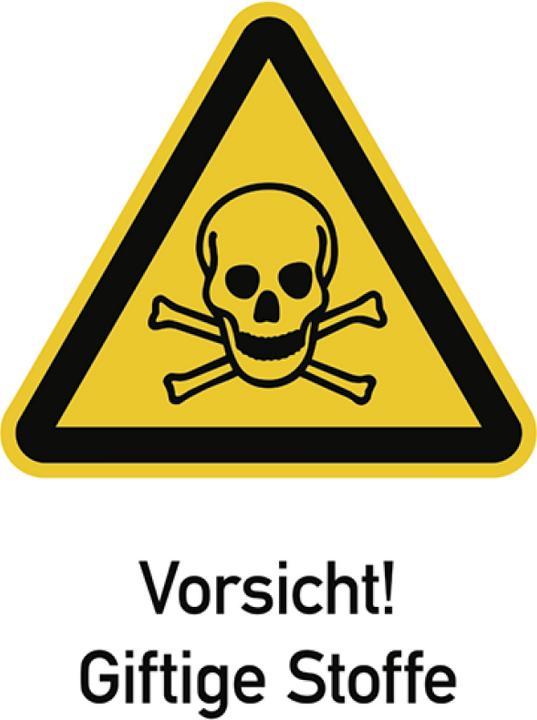 Produktbild Moravia Warnzeichen Vorsicht! Giftige Stoffe Folie, 131x185 mm