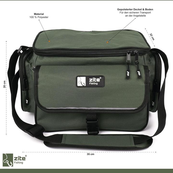 Produktbild Zite Fishing Angeltasche mit 4 Tackle-Boxen