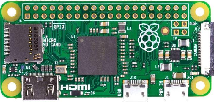 Actual product image Raspberry Pi Pi® Zero-W Zero W 512 MB 1 x 1.0 GHz (-PI-ZEROW-OPW)