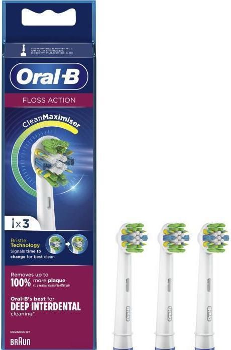 Actual product image Oral-B FlossAction 80338476 Electric toothbrush head (e) (3 x)