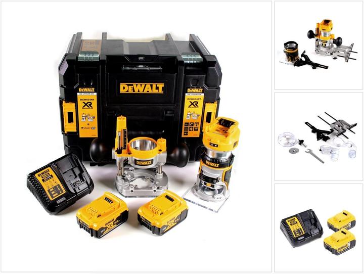Image du produit DeWalt DCW 604 P2 Affleureuse/Défonceuse sans fil 18V 55 mm + 2x Batteries 5,0Ah + Chargeur + Coffre