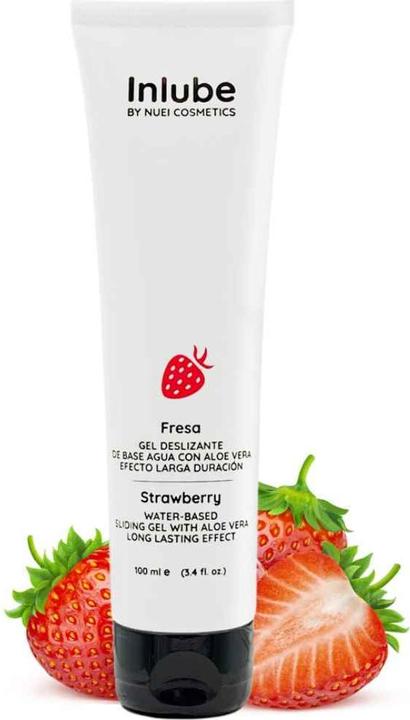 Actual product image Nuei INLUBE Strawberry water based sliding gel (100 ml)