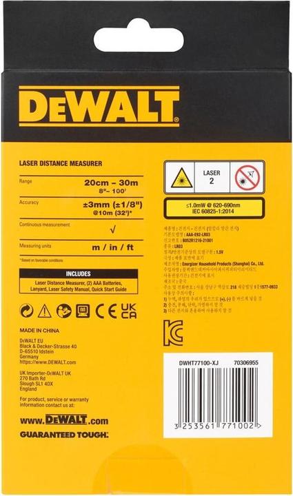 Produktbild DeWalt Entfernungsmesser (30 m)