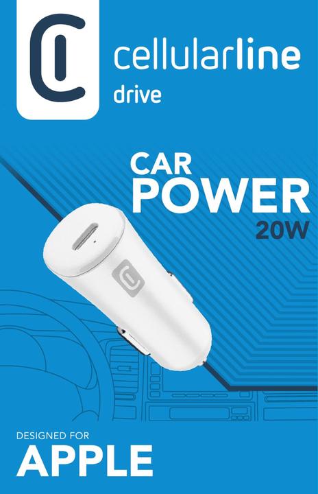 Immagine prodotto Cellularline USB-C Car Charger 20W - iPhone 8 or later