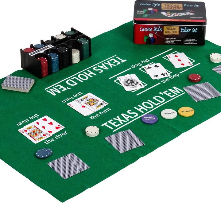 Immagine prodotto Games Planet Set da poker 200 fiches scatola di metallo