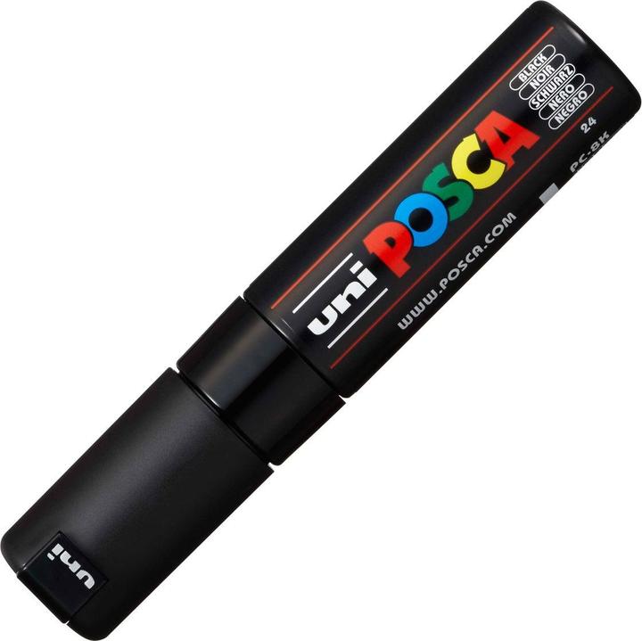 Actual product image Posca Marker PC-8K wedge tip (Black, 8 mm, 1 x)