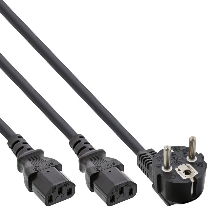 Produktbild InLine Netz-Y-Kabel (1 m)