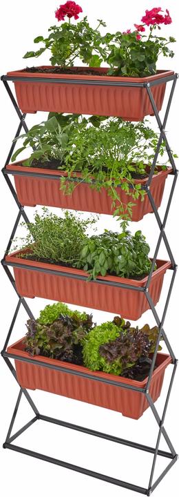 Produktbild tectake Vertikalbeet mit 4 Kästen