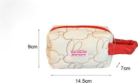 Produktbild Only-Bags.Store Gesteppte Baumwolle Flip Kosmetiktasche Fälle Makeup Pouch Travel Organizer Lagerung Taschen mit