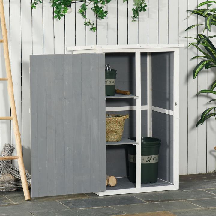 Actual product image Outsunny Tool shed with shelves