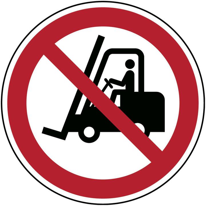 Productafbeelding Brady ISO 7010 PIC P006 B-7538 ISO-veiligheidsmarkering - Verboden voor industriële trucks Lami