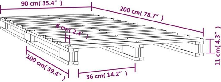 Produktbild VidaXL Yasmine (90 x 200 cm)