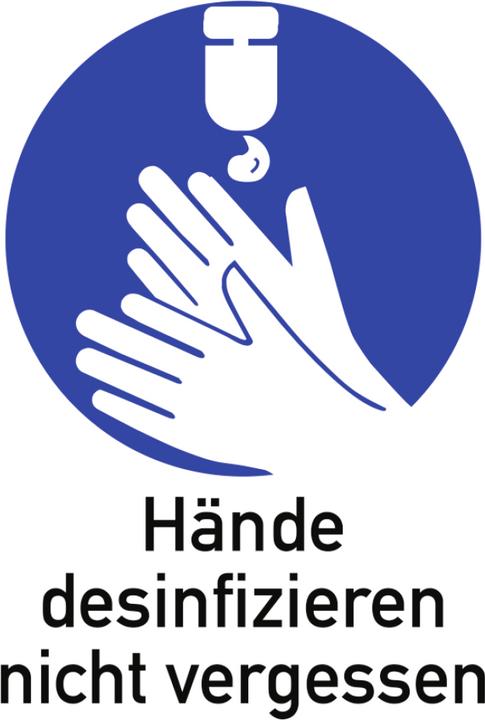 Immagine prodotto HP Autozubehör Segno del comandamento ASR A1.3/DIN EN ISO 7010 Non dimenticare di disinfettare le mani Scivolo