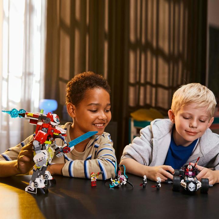 Produktbild LEGO Coopers Tiger-Mech und Zeros Hot Rod Auto (71497, LEGO Dreamzzz)