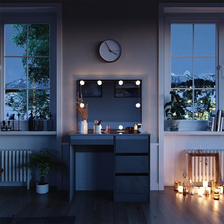 Actual product image Vicco Sherry with stool and lighting (90 x 75 x 40 cm)