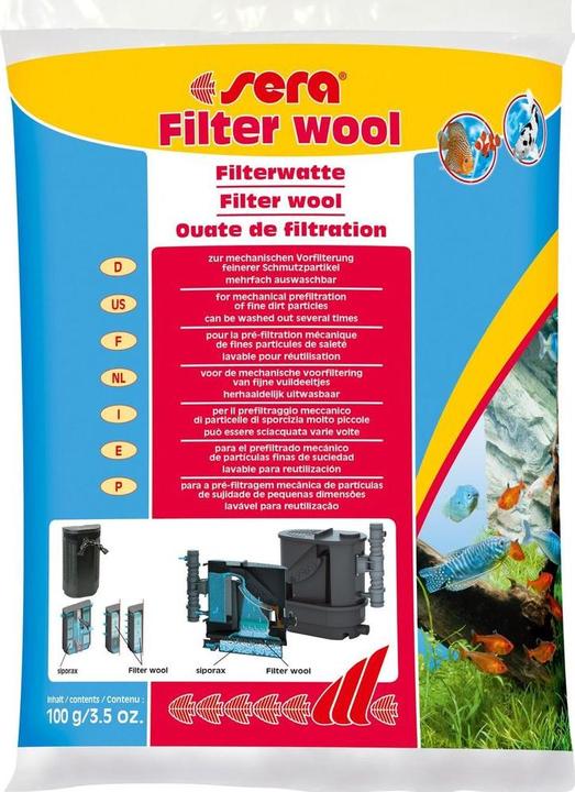 Produktbild Sera Filterzubehör Filterwatte, 100 g (Süsswasser, Salzwasser)