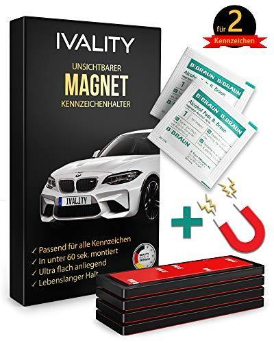 Image du produit Ivality Support de plaque d'immatriculation sans cadre (Avant + arrière)