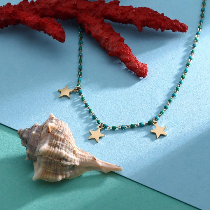 Image du produit La Petite Story Collier Friendship Stars (Émail, Acier inoxydable)
