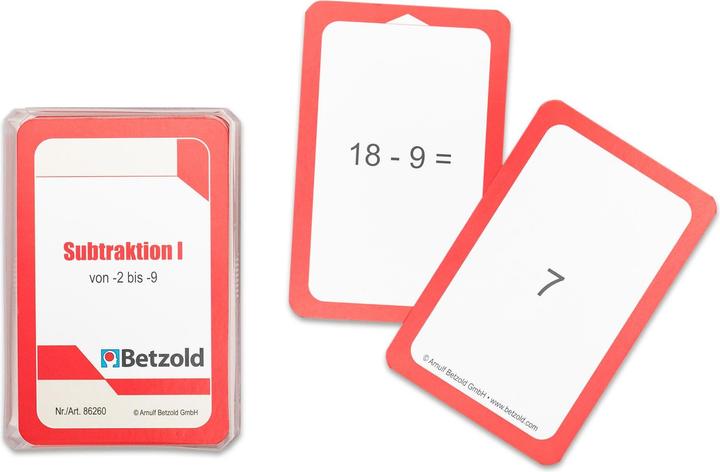 Image du produit Betzold Soustraction I - Jeu de cartes pour le cylindre magique (Allemand)