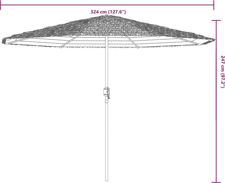 Actual product image VidaXL Parasol with mast (3.24 m)