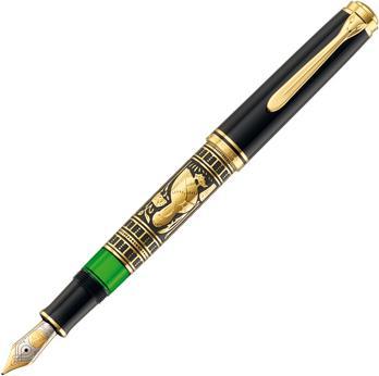 Image du produit Pelikan Stylo plume M900 Toledo B Etui (Noir, Vert, Or, 1 x)