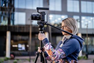 Actual product image Fotopro S5i Pro Video Tripod