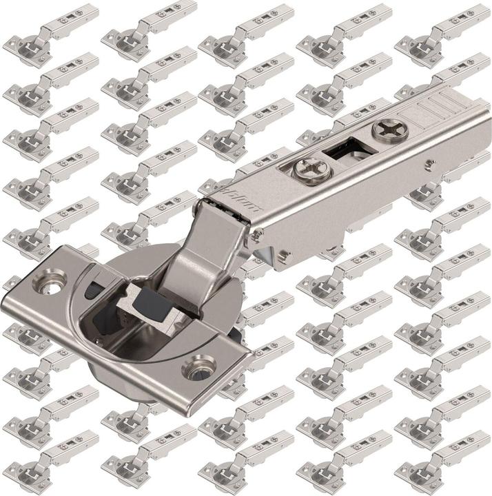 Actual product image Vasalat Blum hinge 50 pieces Clip Top Blumotion 110°, screw-on hinge for pots