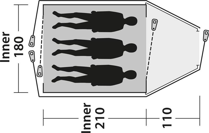 Actual product image Outwell Cloud 3 (Dome tent, 5.20 kg, 3 persons)