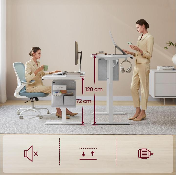 Produktbild Songmics Tischgestell mit Platte (120 x 60 x 120 cm)