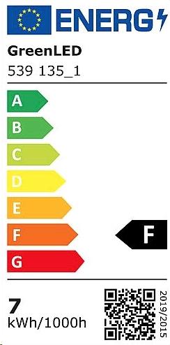 Energy Label Greenled LED line lamp S14d L300mm 6,5W 550lm 2700K (S14d, 6.50 W, 550 lm, 1 x, F)