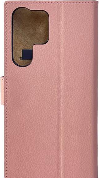 Actual product image Mike Galeli Book cover genuine leather Marc strawberry cream (Samsung Galaxy S23 Ultra)