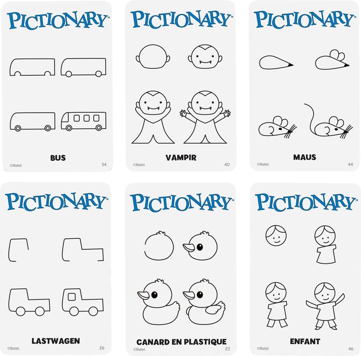Actual product image Mattel Games Pictionary (German)