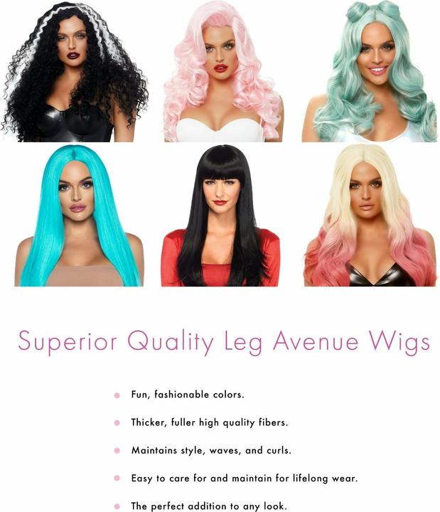 Image du produit Leg Avenue Lockenperücke weiss-grau - Fasching Kostüm Perücke