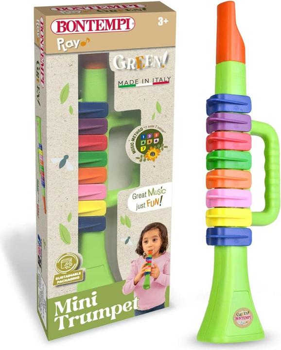 Actual product image Bontempi Trompete, 8 farbigen Tasten 27cm (Multilingual)
