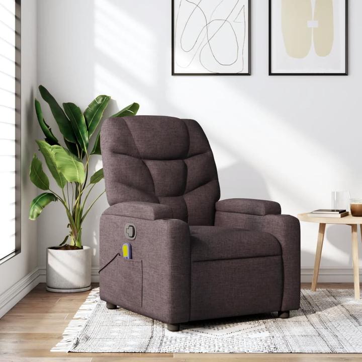 Produktbild VidaXL Massagesessel Dunkelbraun Stoff,Farbe: Dunkelbraun,Material