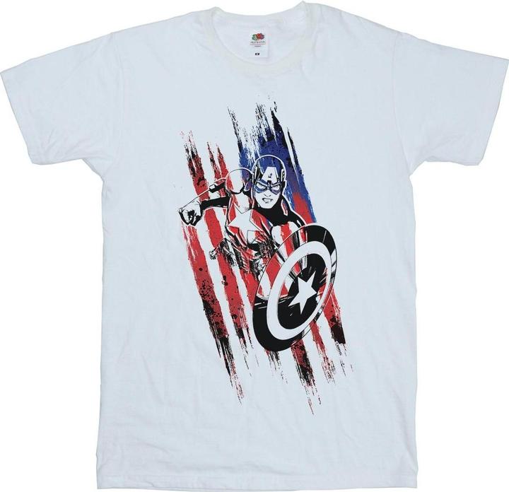 Immagine prodotto Avengers Captain America Streaks Maglietta Ragazzi (140, 146)
