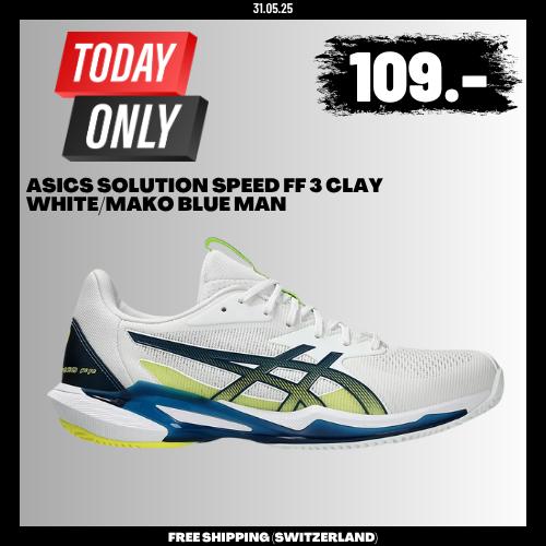 Actual product image ASICS Performance Solution Speed FF 3 clay court tennis shoe men (44.5)
