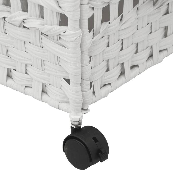 Actual product image VidaXL Laundry basket with castors White 66x35x60 cm Rattan, colour
