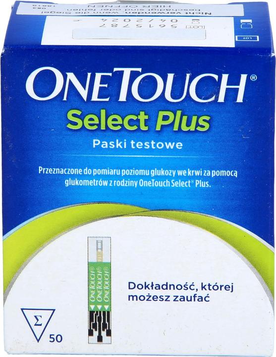 Actual product image OneTouch One Touch Select Plus Blood Glucose Test Strips Reimport EurimPharm, 50 pcs. test strips (Test strips)