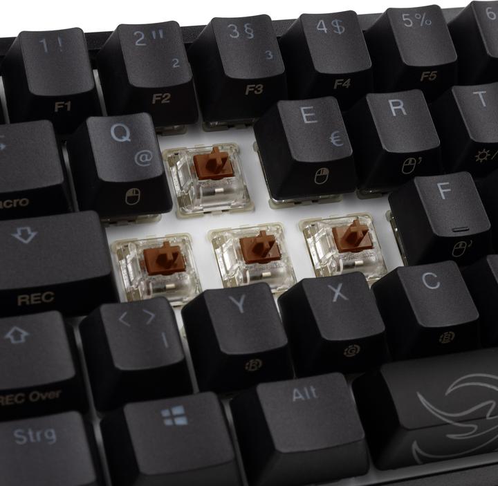Actual product image Ducky One 2 Pro Mini Gaming Keyboard, RGB LED - Cherry Brown (DE, Cable)